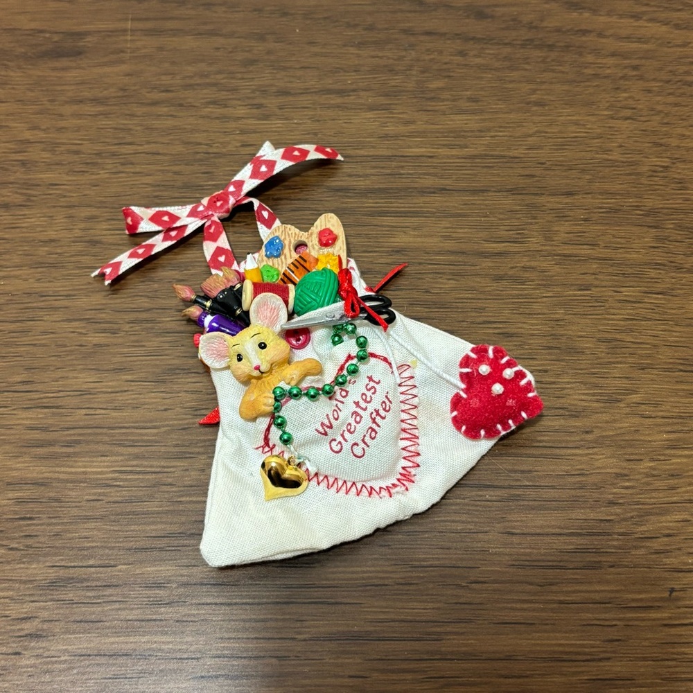 Worlds Greatest Crafter American Greeting Cards Christmas Ornament